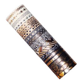 Songdao Lot De 20 Rouleaux De Ruban Adhésif Washi Vintage Pour Loisirs Créatifs, Scrapbooking, Bricolage, Emballage Cadeau (pistes Dans La Jungle