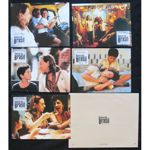 Central Do Brasil : Jeu De 5 Photos D'exploitation De Cinéma - Format De Chaque Petite Affiche De 21x28 Cm - De Walter Salles Avec Fernanda Montenegro, Vinicius De Oliveira, Marilia Pera - Film 1998