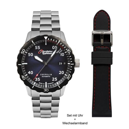 Mens Watch Zeppelin 7268m-3-Set, Automatic, 43mm, 20atm