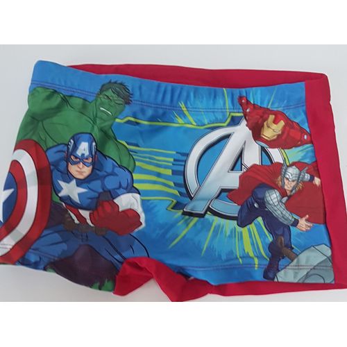 Maillot De Bain Garcon / Boxer / Avec Elasthane Et Cordon De Serrage/ Avengers Marvel / 10 Ans / Neuf Etiquette