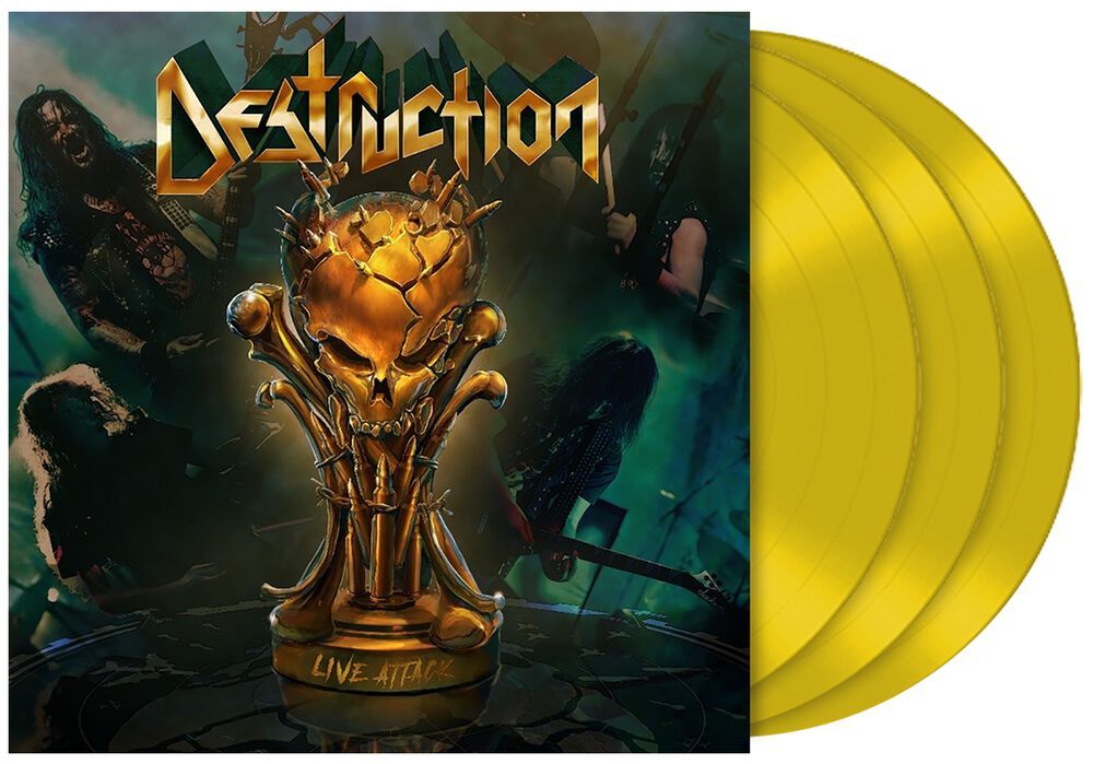 Destruction - Live Attack - 3 Lp Jaunes - Edition Limitée