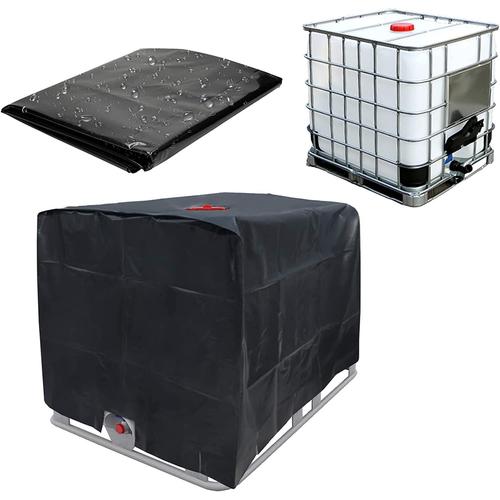Bâche de réservoir d'eau, Bache pour Cuve 1000 L IBC, Anti-poussière  Anti-UV Anti-Pluie (116 x 100 x 120 cm Noir)