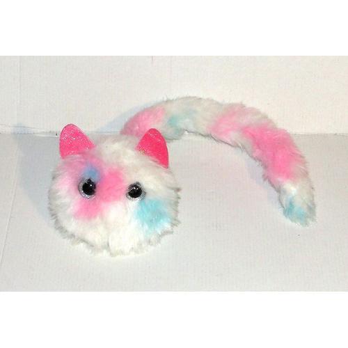 Chat Pomsies Rose Blanc Bleu Peluche Interactive Pomsies Pinky Sonore Lumineuse Skyrocket