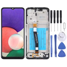 Écran Samsung Galaxy A22 5g Sm-A226 Écran Lcd (Original)+ Tactile Préassemblés Sur Chassis + Outils (Noir)