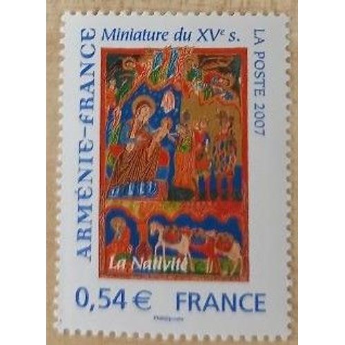 Timbre Neuf 2007, Arménie-France, Miniature Du Xve Siècle, 0,54e.