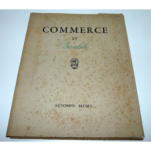 Marcel Lombard, Commerce Et Qualité Lyon 1950