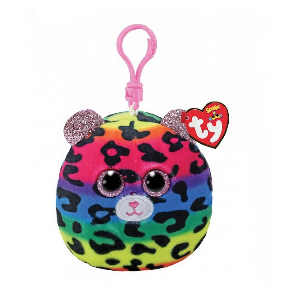 Squish A Boos Clip Dotty Le Leopard