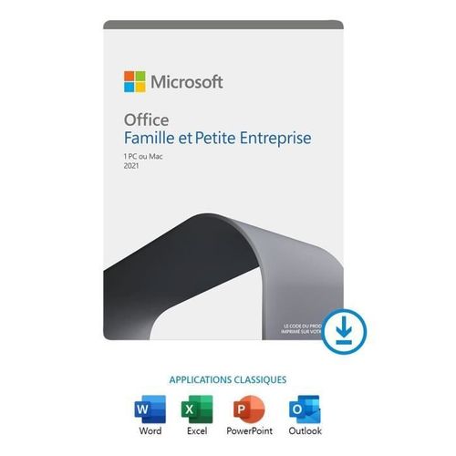 Microsoft Office Famille & Entreprise 2021 - Achat Définitif - Code De Téléchargement