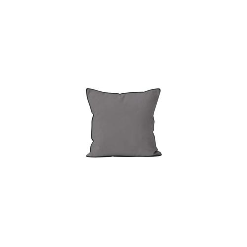 Coussin En Microfibre Lavée 60x60 Cm Boheme Gris, Par Soleil D'ocre