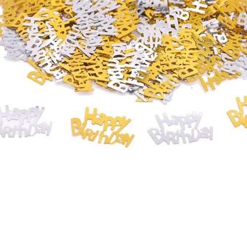 B04 - 1 Paquet De Confettis Joyeux Anniversaire Rose Or Lettre Confettis Pour Fête'anniversaire De Mariage Bébé Douche Ballon Table Décor Fournitures