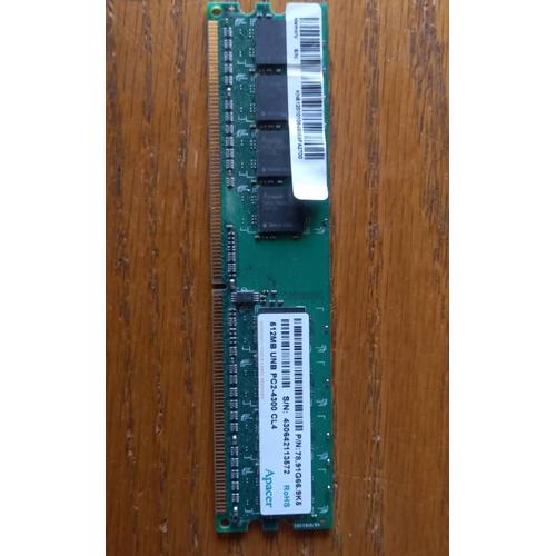 RAM Apacer 512MB UNB PC2-4300 CL4