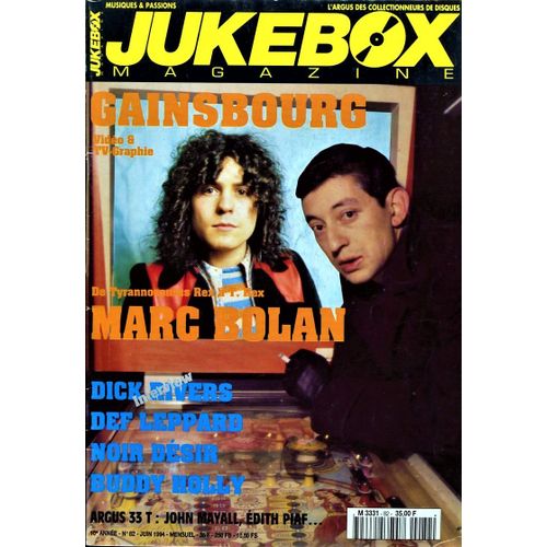Jukebox Magazine N° 82 - Gainsbourg - Marc Bolan - Juin 1994 - Complet -