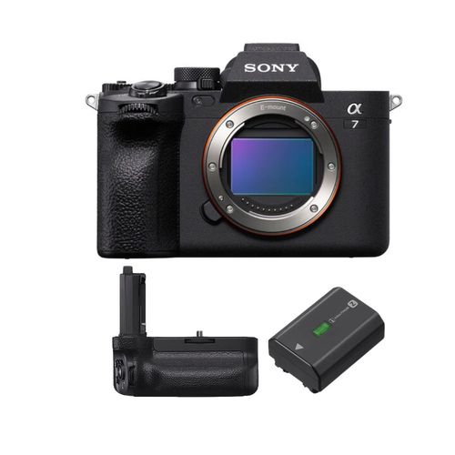 Boîtier Sony Alpha A7 IV + poignée de batterie Sony VG-C4EM + batterie Sony NP-FZ100