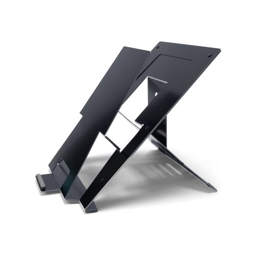 R-Go Document supports pour ordinateur portable Riser - Support pour ordinateur portable - ergonomique, pliable et réglable, avec porte-documents, certifié AGR - 10" - 22" - noir