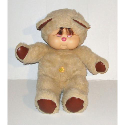 Peluche Nombrilou Beige Marron Vintage Ajena - Doudou Ours Nombrilou Model Papillon 40 Cm