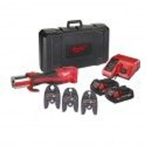 Milwaukee M18 BLHPT202C U-SET Pince à sertir Brushless 18V, 2Ah + 3 mâchoires Profile U (16/20/25 mm) 4002395138050