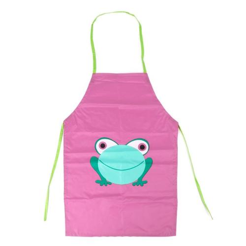 Tablier De Cuisine Étanche Pour Enfants, Mignon, Dessin Animé Grenouille Imprimé, Peinture, Livraison Directe