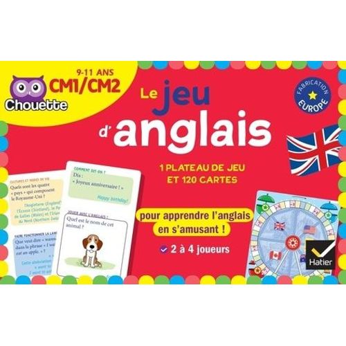 Le Jeu D'anglais Cm1-Cm2 - Avec 1 Plateau De Jeu, 120 Cartes, 4 Pions Et 1 Dé