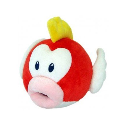 Peluche Super Mario : 23 Cm - Mocchi-Mocchi Tete Cheep Cheep - Doudou Classique Licence Enfant - Poisson Rouge - Pour Mario