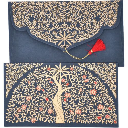 Papertree Gaia Lot De 5 Enveloppes Cadeau 19x10 Cm Noir/Rouge