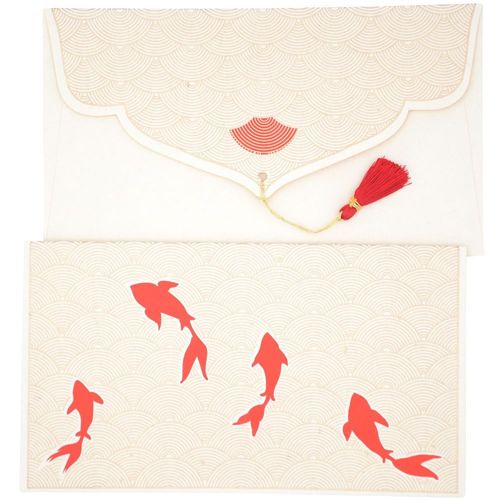 Papertree Lucky Lot De 5 Enveloppes Cadeau 19x10cm - Ivoire