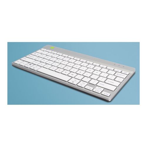 R-Go Compact Break - Clavier - avec indicateur de rupture intégré - USB-C - QWERTY - R.-U. - blanc
