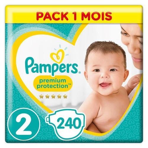 Couches Pampers New Baby Taille 2 Mini (4-8 Kg) - 240 Couches - Pack  Économique 1 mois