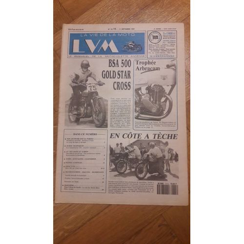La Vie De La Moto N° 91/15 1er Septembre 1991 Bsa 500 Gold Star Cross