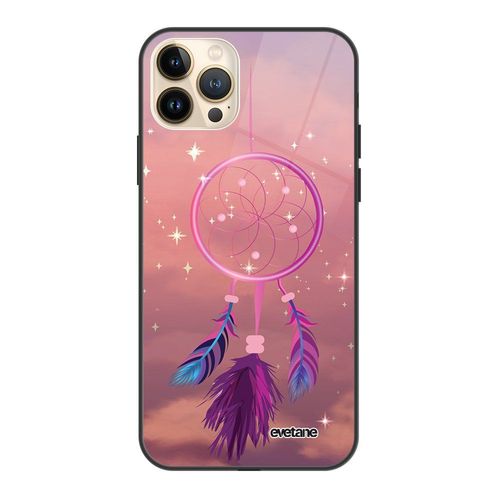 Coque Iphone 13 Pro Max Coque Soft Touch Glossy Attrape Rêve Rose Design Evetane