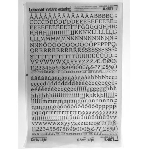 Pack Letraset 8 Feuilles Vintage - Transfers Secs Style Grotesque Pour Créa