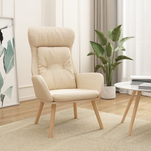 Vidaxl Chaise De Relaxation Crème Tissu