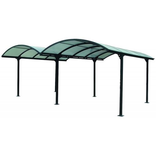 Carport Aluminium Double - Toit Demi-Rond 28,62 M2