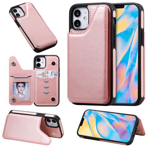 Coque Iphone 12 Mini,Etui Pour Iphone 12 Mini,Coque En Cuir Pour Iphone 12 Mini,Convient A Etui La Iphone 12 Mini,Rose
