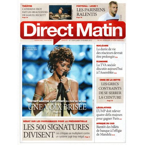 Quotidien Direct Matin 1030 : Whitney Houston