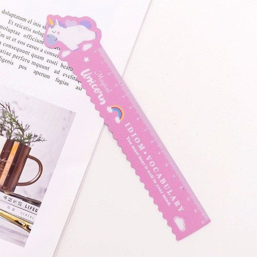 Règle En Plastique Pliée Cochon Licorne Kawaii, Outil De Mesure Règle Droite, Papeterie Cadeau Pour Étudiant 1 Pièce