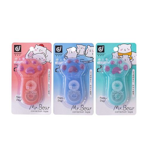 Papeterie Scolaire 1 Pièce, Joli Kawaii, Transparent, Griffe De Chat Mignon, Cadeau De Bureau, Correcteur, Bande Correctrice Originale