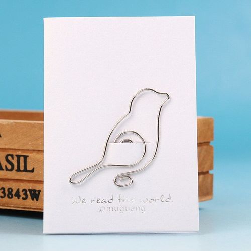 Trombone En Métal, 1 Pièce, Animal, Chat, Oiseau, Fleurs, Livres, Papeterie Scolaire Et De Bureau, Signet Décoratif Avec Photo