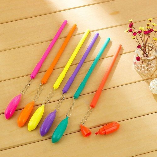 Stylos À Gel 1 Pièce, Stylo Surligneur Créatif Chien Neutre De Dessin Animé Coréen, Papeterie De Bureau Pour Étudiant