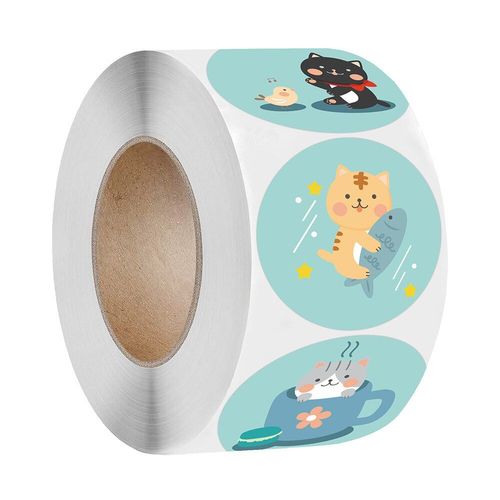 Autocollants De Scellage Chat Mignon, Étiquette De Récompense, Pour Enseignant D'école, Animal Mignon Pour Enfants, Papeterie Décorative Cadeau, 100 À 500 Pièces