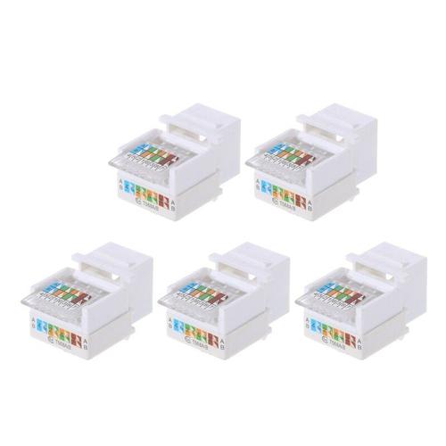 Module réseau CAT5E UTP, 5 pièces, adaptateur de câble connecteur RJ45 sans outil pour AMP hot