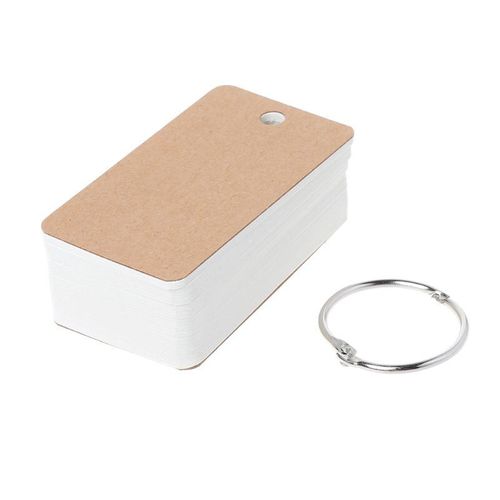 Bloc-Notes En Carton Simple, Couverture De Carte Vierge, Bloc-Notes, Signet, Anneaux De Reliure Y98a