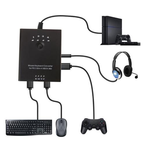Adaptateur Convertisseur Clavier/Souris Pour Ps3 / Ps4 / Xbox 360, Sans Délai, Compatible Avec Tous Les Jeux