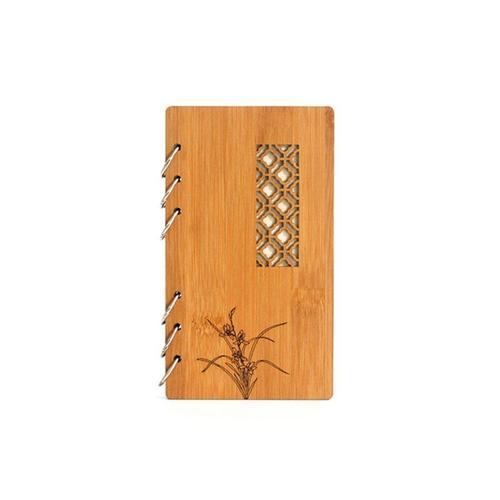 Journal Intime En Bois À Feuilles Mobiles M17f, Cahier Vierge, Rechargeable, Fait À La Main, Style De Jardin Chinois, Pour Étudiants Adultes