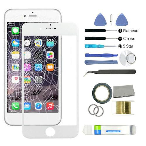 Kit De Réparation De Lentille D'écran Avant En Verre, Pour Iphone 6 6s 7 8 Plus