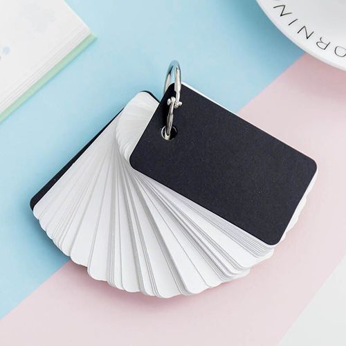 Carnet De Notes Noir Kraft À Boucle, Mini Bloc-Notes En Papier Blanc Vierge Avec Reliure À Anneaux