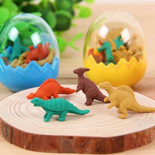 Papeterie Pour Étudiants À La Mode, Ensemble De Crayons En Caoutchouc Dinosaure Mignon Kawaii, Mini Gommes D'animaux Pour Enfants, Fournitures Scolaires Et De Bureau