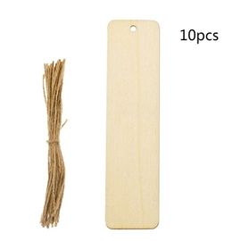 Marque-Page Vierge En Bois M17f, Bricolage, Artisanat En Bois, Marque-Page Rectangulaire, Ornements Avec Trous, Cordes Pour Noël