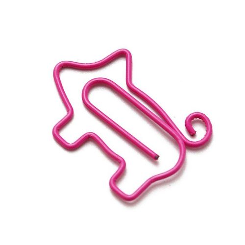 Mini Trombone Cochon Rose En Métal, 10 Pièces, Animal Mignon, Trombone Décoratif Pour Planificateur, Signet Pour Livre, Papeterie Scolaire Et De Bureau