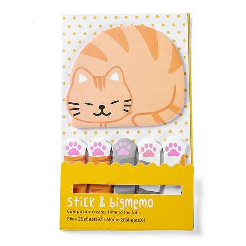 Bloc-Notes Autocollant Mignon Panda, Chat, Dessin Animé, Tour Eiffel, Planificateur, Papeterie Kawaii, Fournitures Scolaires