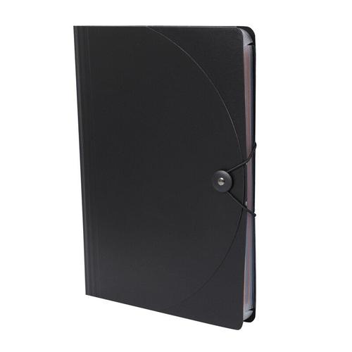 Classeur Extensible A4, Porte-Documents Portable Avec 12 Poches, Classeur Noir, Rangement De Bureau, Accordéon